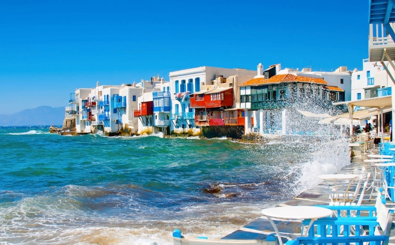 &quot;Little Venice&quot; in the Chora of Mykonos